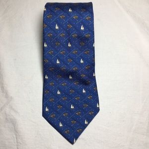 Salvatore Ferragamo Sailboat Tie Blue